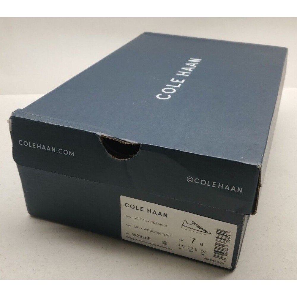 Cole Haan GC Daily Sneakers Grey Wool/Dark Silver W29265‎ Women's Sz 7B New! - Picture 8 of 11